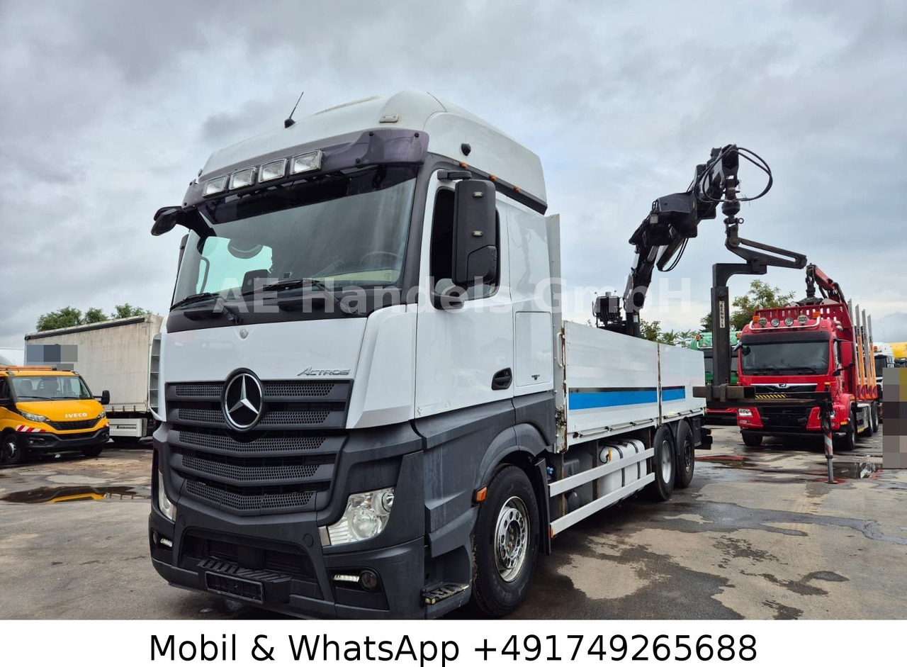 Mercedes-Benz Actros IV 2646 L LL 6x2 *Retarder/Hiab-177K-Pro - Truk flatbed, Truk derek: gambar 1 Mercedes-Benz Actros IV 2646 L LL 6x2 *Retarder/Hiab-177K-Pro - Truk flatbed, Truk derek: gambar 1