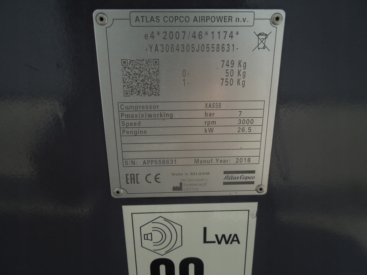 Atlas Copco XAS58 - Kompresor udara: gambar 2 Atlas Copco XAS58 - Kompresor udara: gambar 2