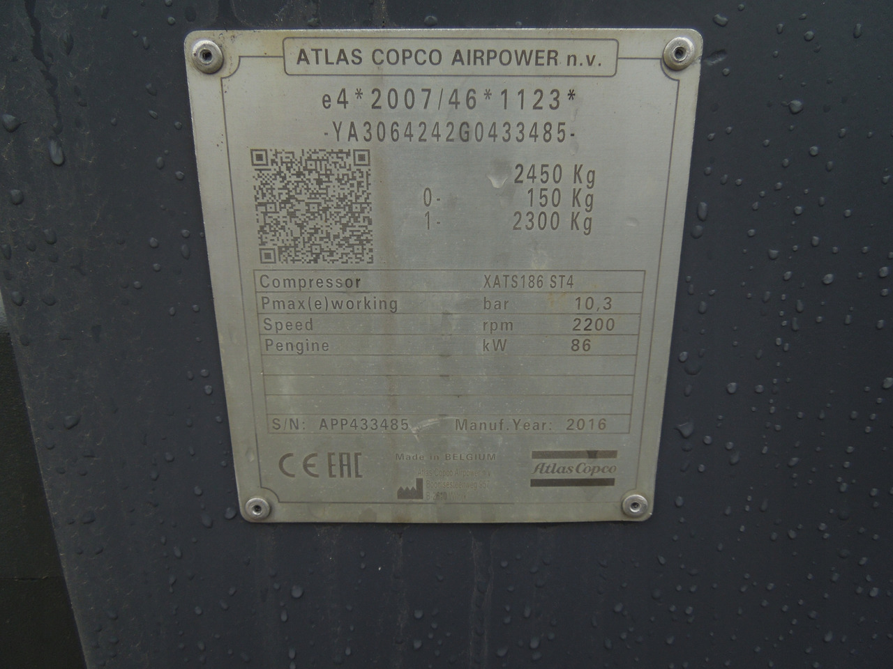 Atlas copco XATS186 - Kompresor udara: gambar 2 Atlas copco XATS186 - Kompresor udara: gambar 2