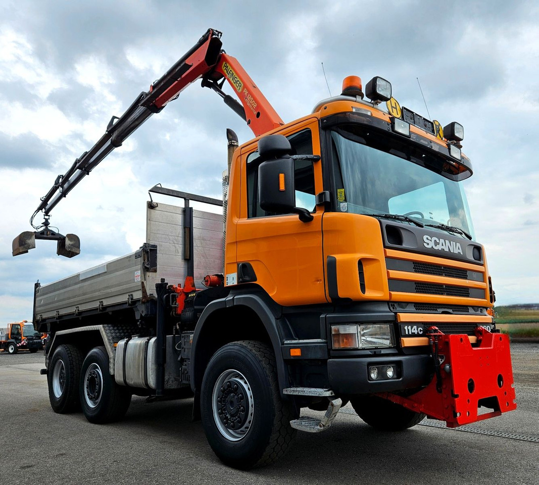 Scania P114 380 6x4-4 Palfinger PK12502 Kran Funk - Truk jungkit, Truk derek: gambar 1 Scania P114 380 6x4-4 Palfinger PK12502 Kran Funk - Truk jungkit, Truk derek: gambar 1