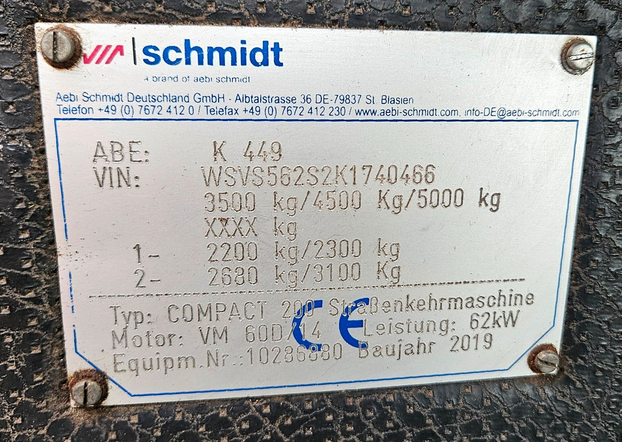 Penyapu jalan Schmidt Swingo Compact 200 Euro6: gambar 18