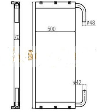4650356 OILCOOLER HITACHI ZX270.3 280.3 - Radiator: gambar 1 4650356 OILCOOLER HITACHI ZX270.3 280.3 - Radiator: gambar 1