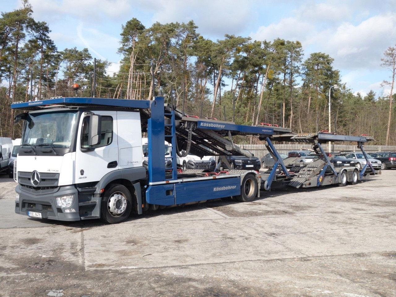 Mercedes-Benz Actros 1843 mit Kässbohrer Supertrans/Supertrans - Truk pengangkut mobil: gambar 1 Mercedes-Benz Actros 1843 mit Kässbohrer Supertrans/Supertrans - Truk pengangkut mobil: gambar 1