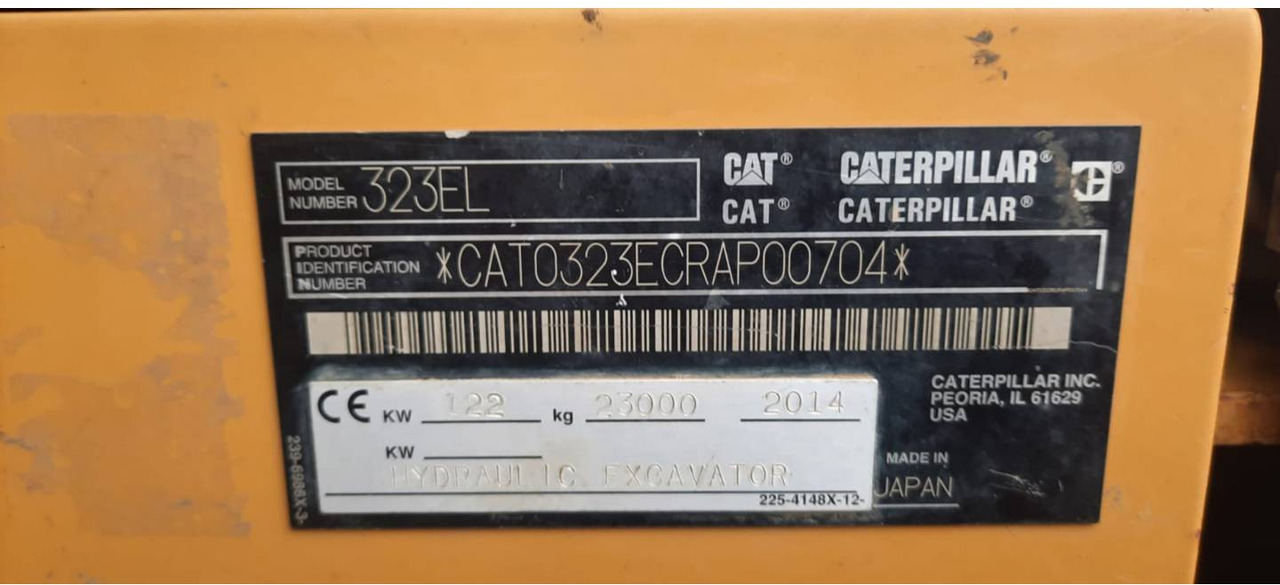 Ekskavator perayap CAT 323EL: gambar 6