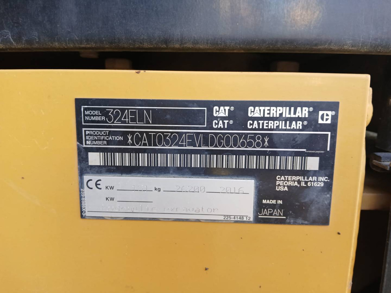Ekskavator perayap CAT 324ELN: gambar 6 Ekskavator perayap CAT 324ELN: gambar 6