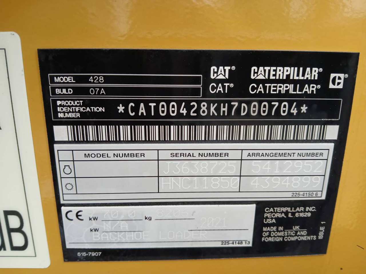 CAT 428-07 - Backhoe loader: gambar 5 CAT 428-07 - Backhoe loader: gambar 5