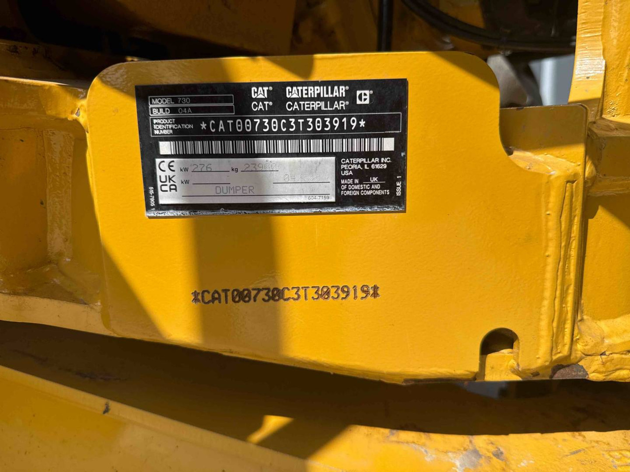 Tempat sampah artikulasi CAT 730: gambar 6