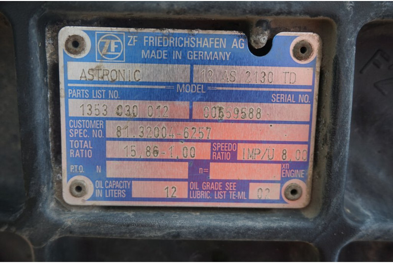 MAN 12AS2130DD 81.32004-6257 - Gearbox untuk Truk: gambar 5 MAN 12AS2130DD 81.32004-6257 - Gearbox untuk Truk: gambar 5