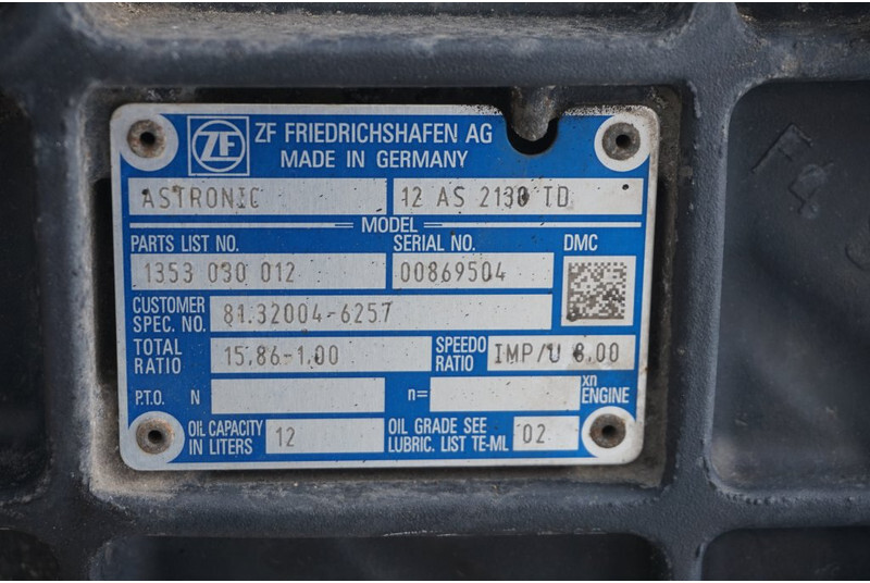 ZF 12AS2130DD TGS - Gearbox untuk Truk: gambar 5 ZF 12AS2130DD TGS - Gearbox untuk Truk: gambar 5