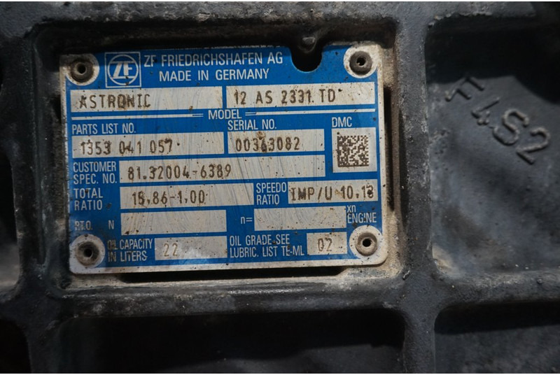 ZF 12AS2131DD+INT3 81.32004-6389 - Gearbox untuk Truk: gambar 5 ZF 12AS2131DD+INT3 81.32004-6389 - Gearbox untuk Truk: gambar 5