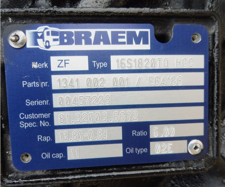 ZF 16S1820TO HGS - Gearbox untuk Truk: gambar 5 ZF 16S1820TO HGS - Gearbox untuk Truk: gambar 5
