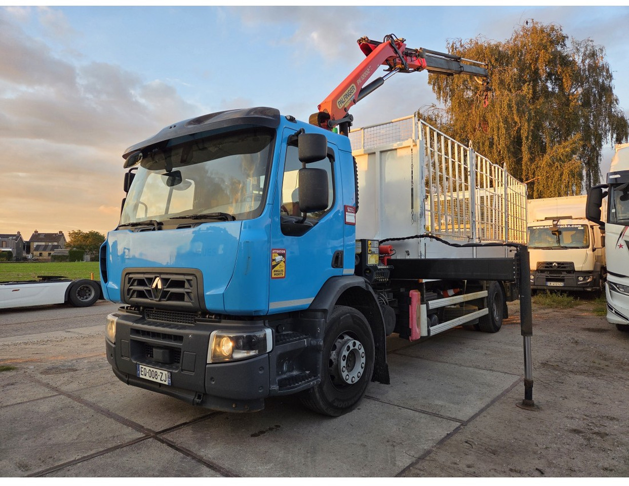 Renault C 280 4X2 Palfinger PK12002 EH Kran Crane Remote Control Automat flatbed truck - Truk flatbed, Truk derek: gambar 1 Renault C 280 4X2 Palfinger PK12002 EH Kran Crane Remote Control Automat flatbed truck - Truk flatbed, Truk derek: gambar 1