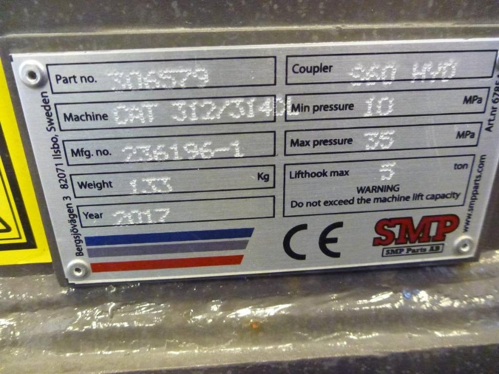 SMP S60 Redskapsfäste Nydel - Hidrolika untuk Peralatan konstruksi: gambar 3 SMP S60 Redskapsfäste Nydel - Hidrolika untuk Peralatan konstruksi: gambar 3