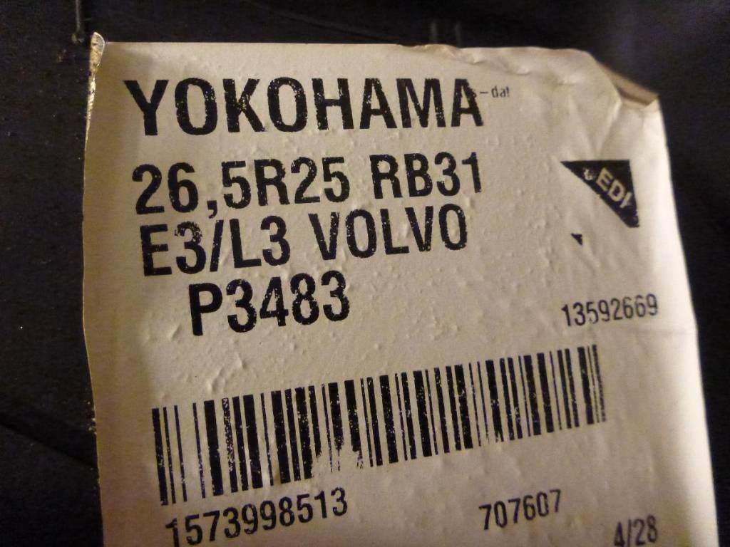 Yokohama 26,5 R25 RB31 - Ban untuk Peralatan konstruksi: gambar 3 Yokohama 26,5 R25 RB31 - Ban untuk Peralatan konstruksi: gambar 3
