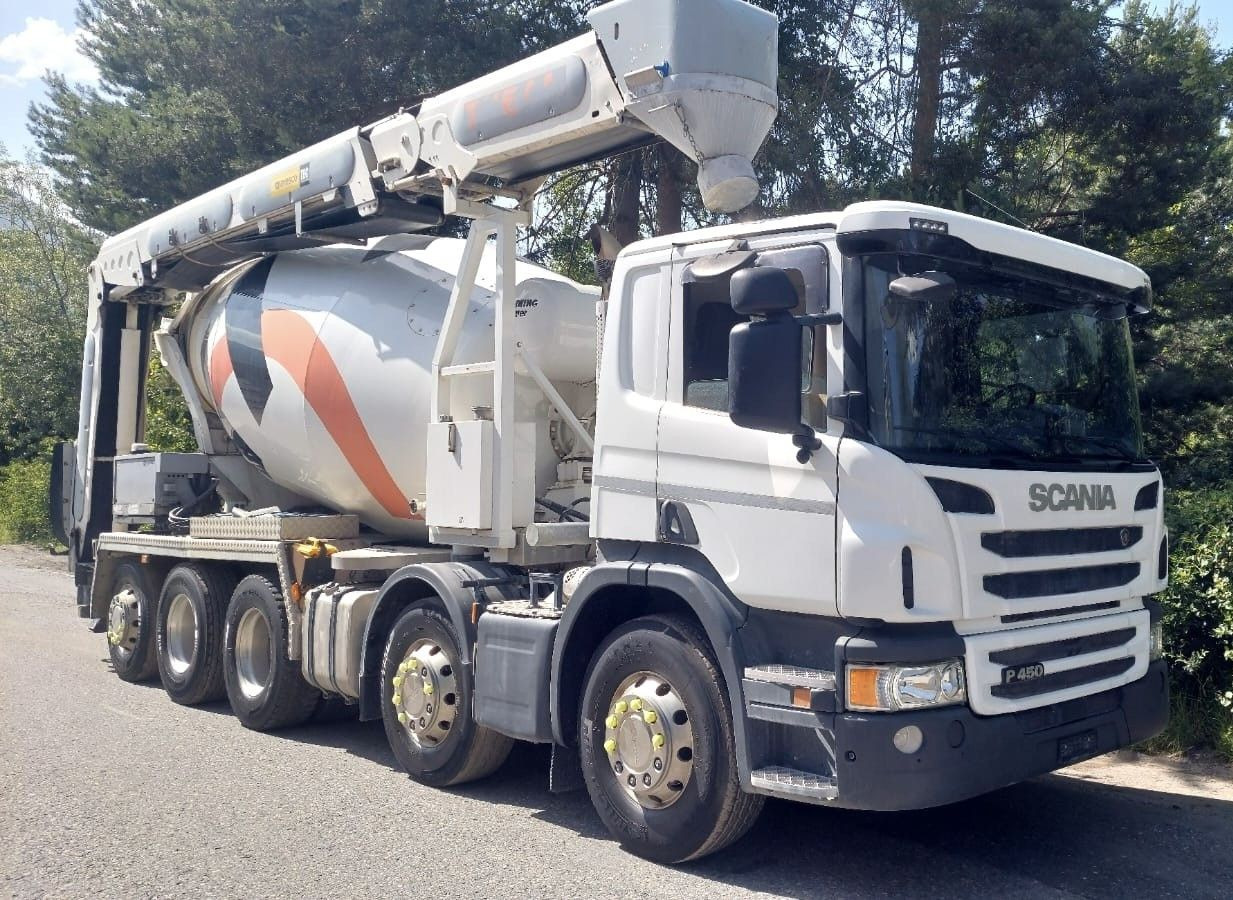 Scania P450 LB 10x4,E6,Stetter 10m³,Förderband/belt 16m - Truk pengaduk beton: gambar 1 Scania P450 LB 10x4,E6,Stetter 10m³,Förderband/belt 16m - Truk pengaduk beton: gambar 1