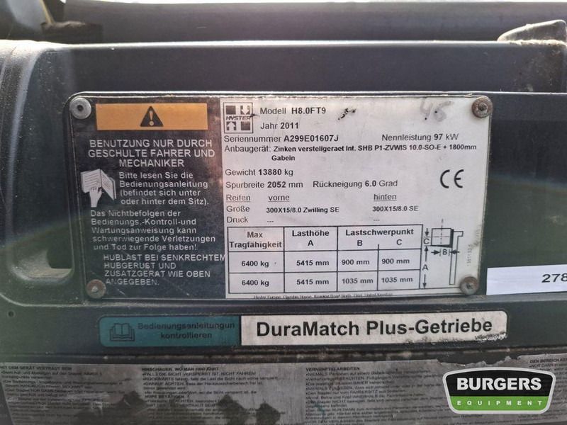 Hyster H8.0FT-9 - Forklift LPG: gambar 5 Hyster H8.0FT-9 - Forklift LPG: gambar 5