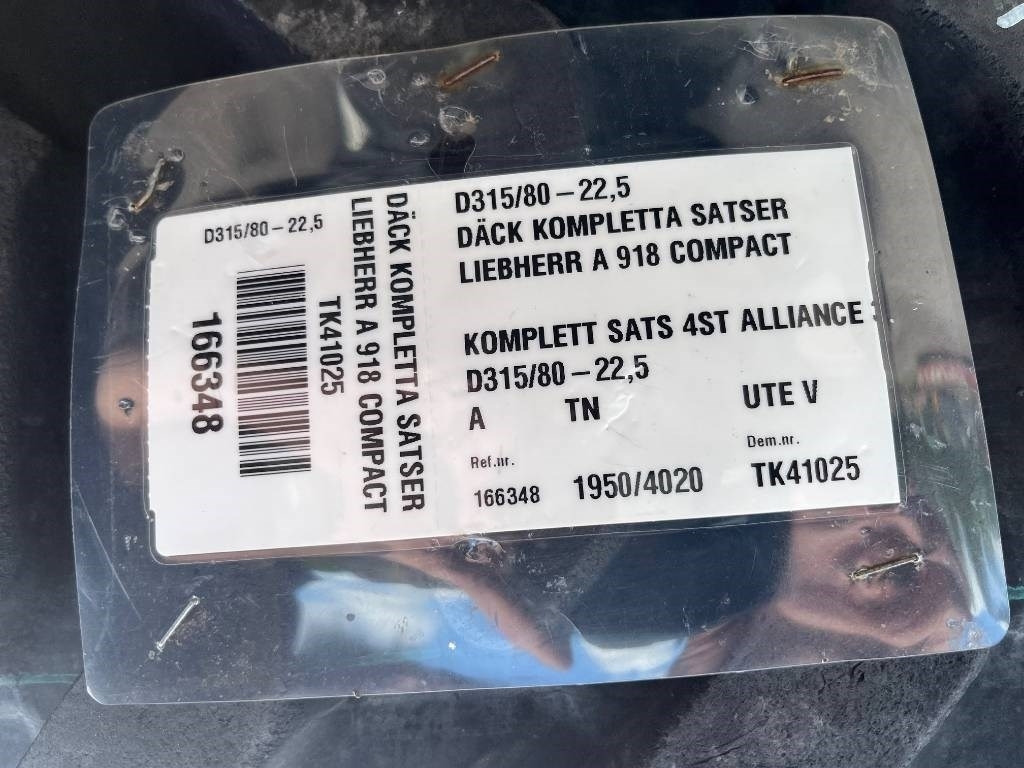 Alliance 315/80-22,5 till Liebherr A 918  - Ban untuk Peralatan konstruksi: gambar 2 Alliance 315/80-22,5 till Liebherr A 918  - Ban untuk Peralatan konstruksi: gambar 2