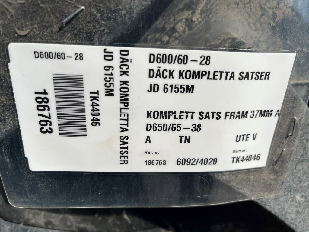 Alliance 650/65R38 600/60R28 till JD 6155 M - Ban untuk Peralatan pertanian: gambar 2 Alliance 650/65R38 600/60R28 till JD 6155 M - Ban untuk Peralatan pertanian: gambar 2