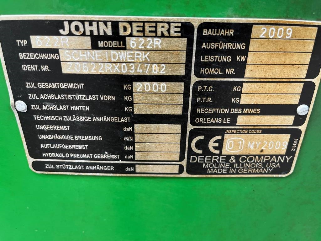 John Deere 622R Skärbord / Header 22 fot till JD T550 i - Lampiran pemanen: gambar 4 John Deere 622R Skärbord / Header 22 fot till JD T550 i - Lampiran pemanen: gambar 4