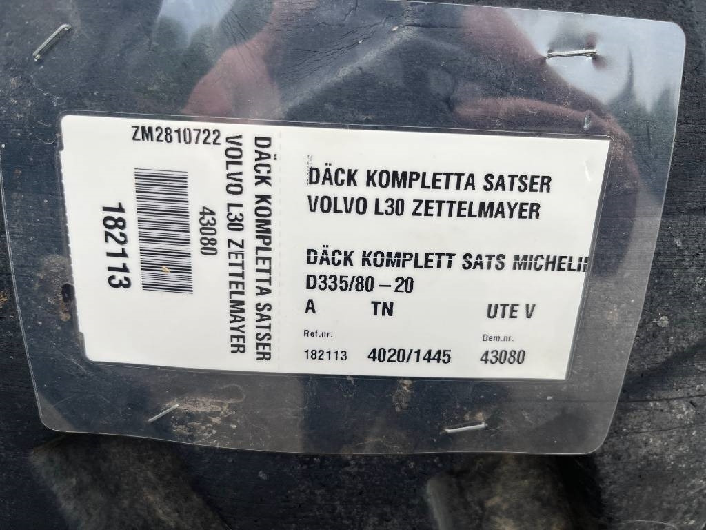 Michelin 335/80-20 till Volvo L30 Zettelmeyer - Ban untuk Peralatan konstruksi: gambar 2 Michelin 335/80-20 till Volvo L30 Zettelmeyer - Ban untuk Peralatan konstruksi: gambar 2