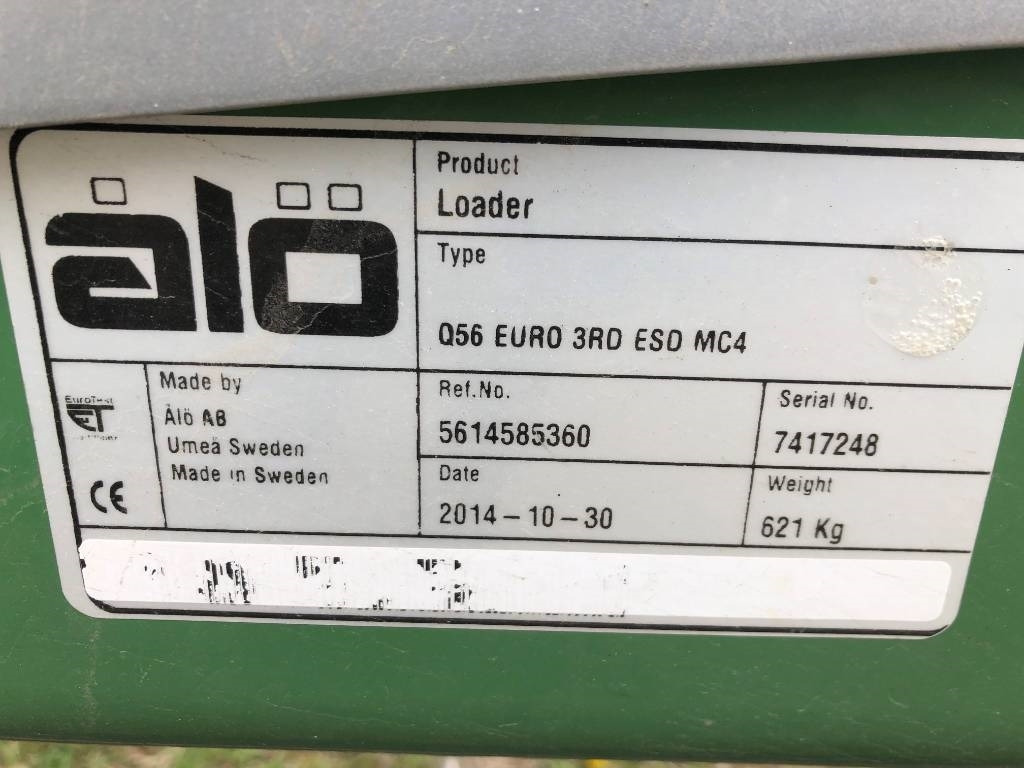 Reservdelar / Parts till Ålö / Trima Quicke Q56 - Pemuat depan untuk traktor: gambar 2 Reservdelar / Parts till Ålö / Trima Quicke Q56 - Pemuat depan untuk traktor: gambar 2