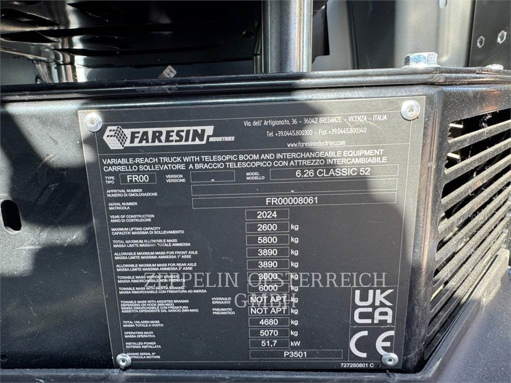 Faresin 6.26 CLASSIC 52 - Telehandler: gambar 5 Faresin 6.26 CLASSIC 52 - Telehandler: gambar 5