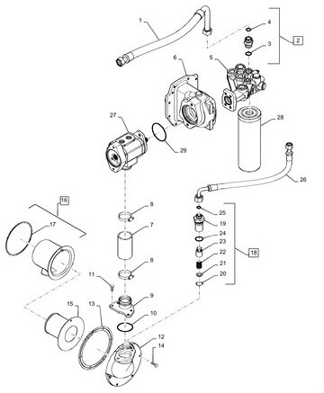Case Magnum - obudowa napędu pompy hydraulicznej 84379688 - Pompa hidrolik untuk Peralatan pertanian: gambar 2 Case Magnum - obudowa napędu pompy hydraulicznej 84379688 - Pompa hidrolik untuk Peralatan pertanian: gambar 2