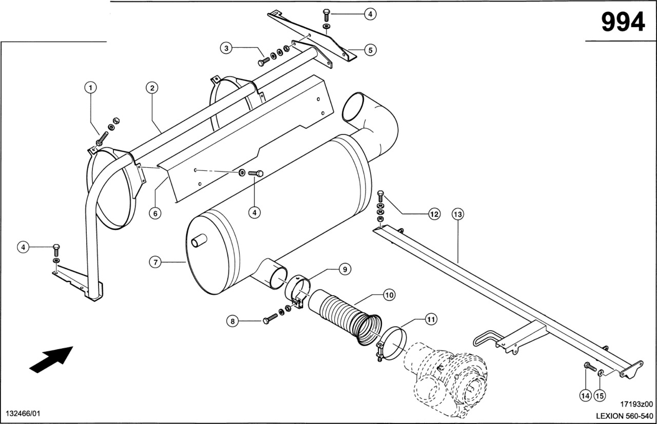 Claas Lexion 560 TŁUMIK 0007619111 (Silnik cat c9, 3126b; układ wydechowy) - Knalpot untuk Peralatan pertanian: gambar 1 Claas Lexion 560 TŁUMIK 0007619111 (Silnik cat c9, 3126b; układ wydechowy) - Knalpot untuk Peralatan pertanian: gambar 1