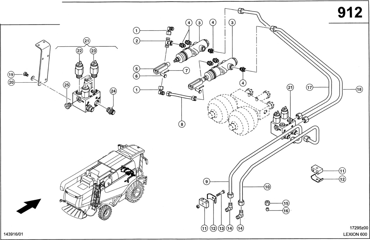 Claas Lexion 600 ZAWÓR HAMULCA 0006832990 (Przewody hydrauliczne, układ hamulcowy) - Katup rem untuk Peralatan pertanian: gambar 1 Claas Lexion 600 ZAWÓR HAMULCA 0006832990 (Przewody hydrauliczne, układ hamulcowy) - Katup rem untuk Peralatan pertanian: gambar 1