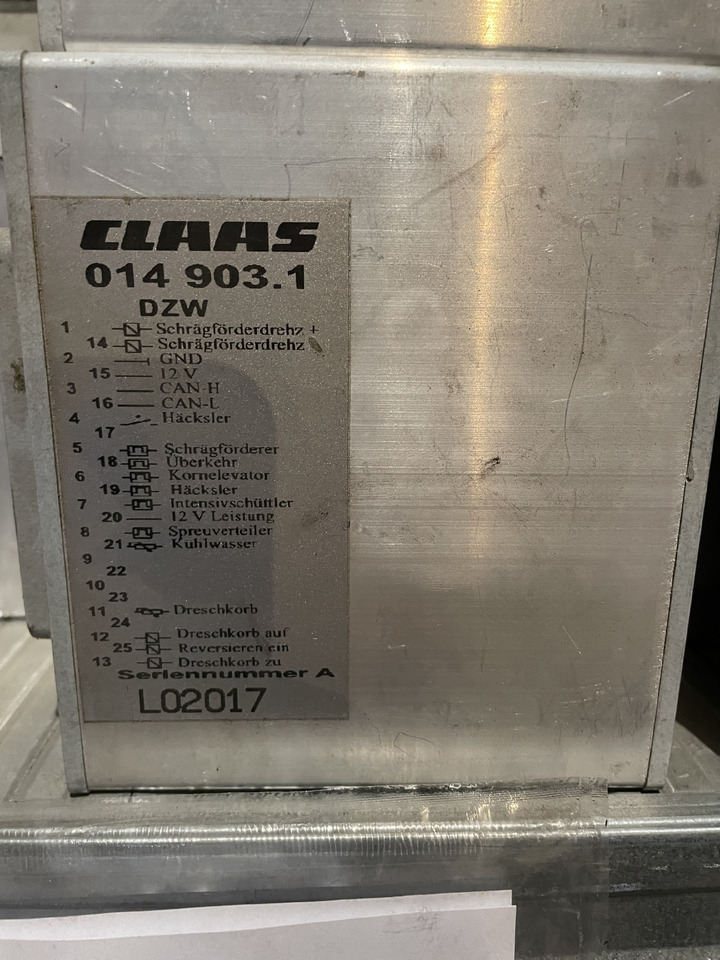 Claas Lexion - moduł sterownik DZW 014903.1 014903.2 - ECU untuk Peralatan pertanian: gambar 1 Claas Lexion - moduł sterownik DZW 014903.1 014903.2 - ECU untuk Peralatan pertanian: gambar 1