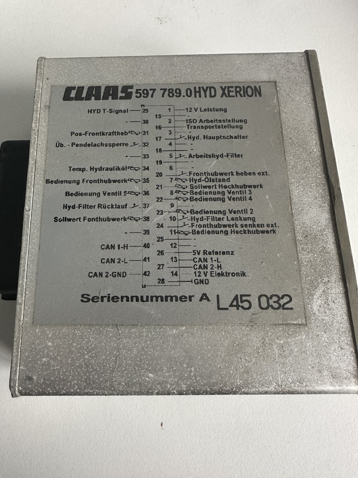 Claas Xerion Moduł / Sterownik HYD 597 789.0 | 597 789.1 | 597 789.2 - ECU untuk Traktor: gambar 1 Claas Xerion Moduł / Sterownik HYD 597 789.0 | 597 789.1 | 597 789.2 - ECU untuk Traktor: gambar 1