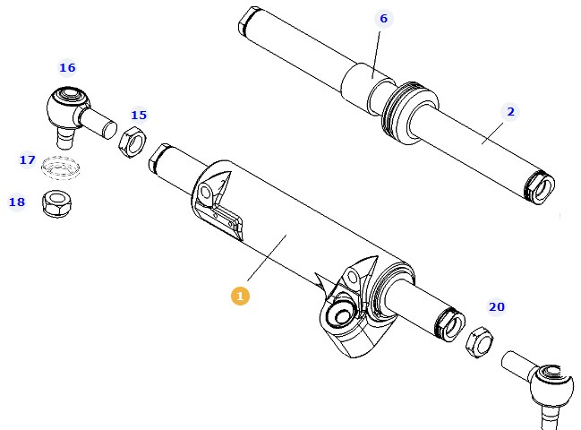 Fendt 209F - siłownik układu kierowniczego F210301120010 - Pengemudian untuk Peralatan pertanian: gambar 1 Fendt 209F - siłownik układu kierowniczego F210301120010 - Pengemudian untuk Peralatan pertanian: gambar 1