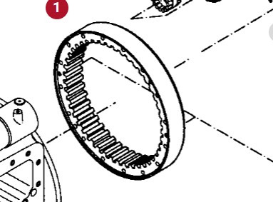 Fendt 414 415 Vario Koło Zębate Koronowe Tylnej Osi Zwolnicy 411151150023 - Final drive untuk Peralatan pertanian: gambar 1 Fendt 414 415 Vario Koło Zębate Koronowe Tylnej Osi Zwolnicy 411151150023 - Final drive untuk Peralatan pertanian: gambar 1