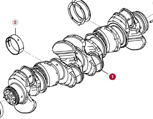 Fendt 936 Gen 7 Silnik D1556LE523 Wał Korbowy H218PF150081A CZĘŚCI - Poros engkol untuk Peralatan pertanian: gambar 1 Fendt 936 Gen 7 Silnik D1556LE523 Wał Korbowy H218PF150081A CZĘŚCI - Poros engkol untuk Peralatan pertanian: gambar 1