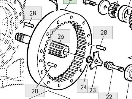 John Deere 6810 6910 6910S Koło Koronowe R105825 R309923 - Gigi diferensial untuk Peralatan pertanian: gambar 1 John Deere 6810 6910 6910S Koło Koronowe R105825 R309923 - Gigi diferensial untuk Peralatan pertanian: gambar 1
