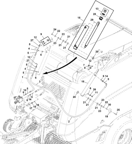 John Deere 960 - Siłownik hydrauliczny DC211907 (Układ hydrauliczny) - Silinder hidrolik untuk Peralatan pertanian: gambar 1 John Deere 960 - Siłownik hydrauliczny DC211907 (Układ hydrauliczny) - Silinder hidrolik untuk Peralatan pertanian: gambar 1