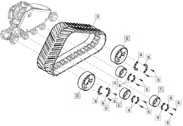 John Deere - koło gąsienicy napędu AXE48233 AXE25457 NOWE! - Trek untuk Peralatan pertanian: gambar 1 John Deere - koło gąsienicy napędu AXE48233 AXE25457 NOWE! - Trek untuk Peralatan pertanian: gambar 1