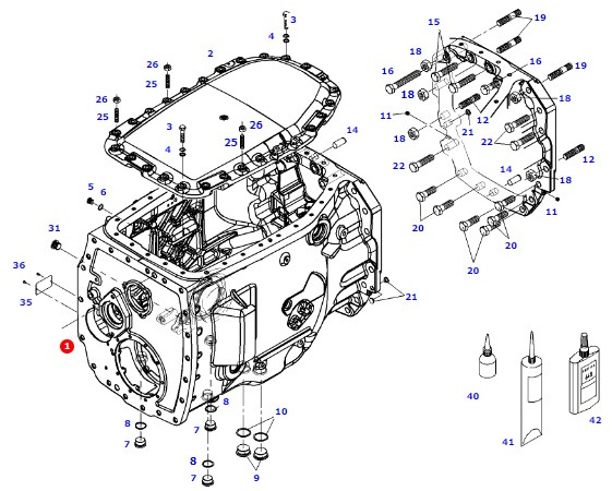 Massey Fergusson Fendt ML260 - obudowa skrzyni biegów 931100052023 - Gearbox dan bagiannya untuk Peralatan pertanian: gambar 1 Massey Fergusson Fendt ML260 - obudowa skrzyni biegów 931100052023 - Gearbox dan bagiannya untuk Peralatan pertanian: gambar 1