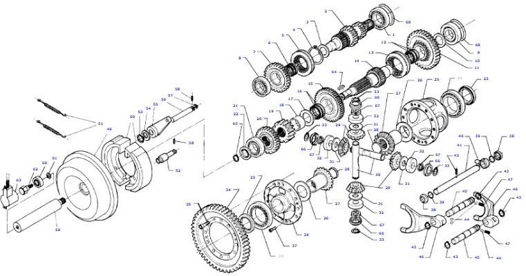 Massey Fergusson MF 30 32 - wałek zębaty skrzyni biegów D46143500 - Gearbox dan bagiannya untuk Peralatan pertanian: gambar 1 Massey Fergusson MF 30 32 - wałek zębaty skrzyni biegów D46143500 - Gearbox dan bagiannya untuk Peralatan pertanian: gambar 1