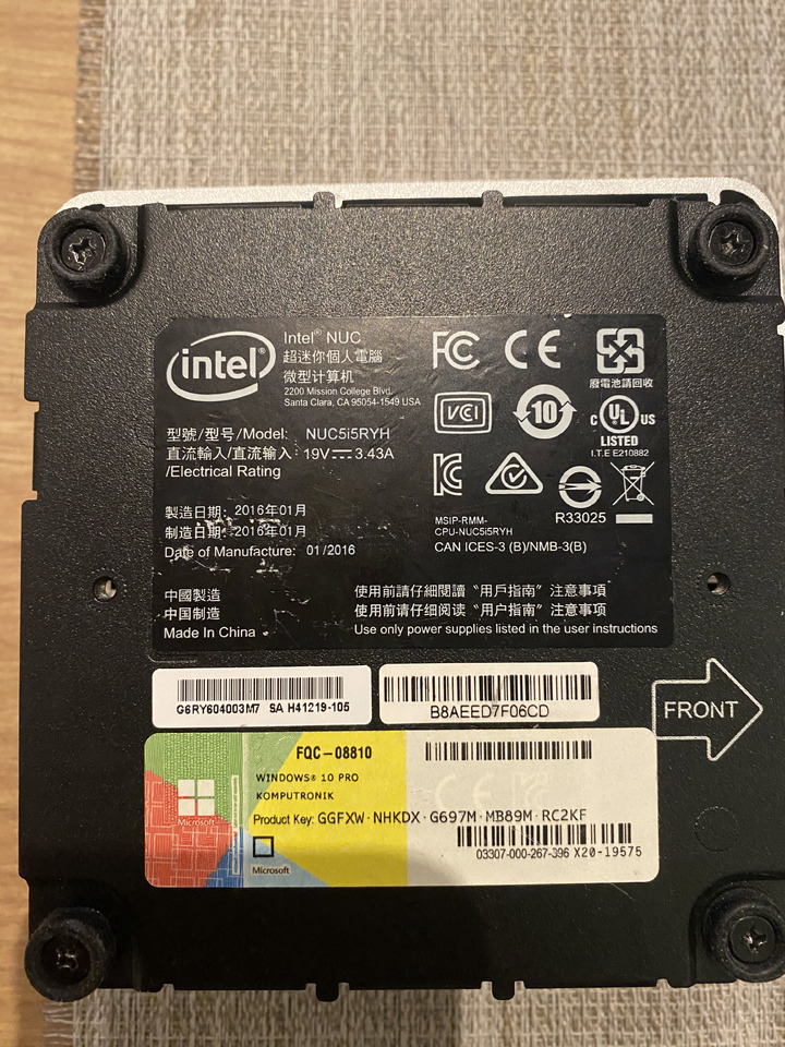 Mikrokomputer Mini PC Intel NUC5i5RYH - Peralatan dan perlengkapan: gambar 5 Mikrokomputer Mini PC Intel NUC5i5RYH - Peralatan dan perlengkapan: gambar 5