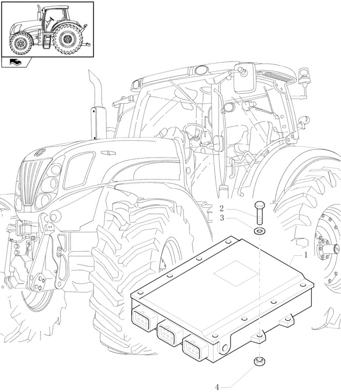 New Holland T6010 Ecu 84225103 - ECU untuk Peralatan pertanian: gambar 1 New Holland T6010 Ecu 84225103 - ECU untuk Peralatan pertanian: gambar 1