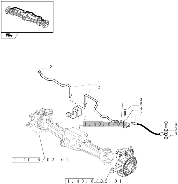 New Holland T6010 Linia hamulcowa 87587713 - Garis rem/ Selang untuk Traktor: gambar 1 New Holland T6010 Linia hamulcowa 87587713 - Garis rem/ Selang untuk Traktor: gambar 1