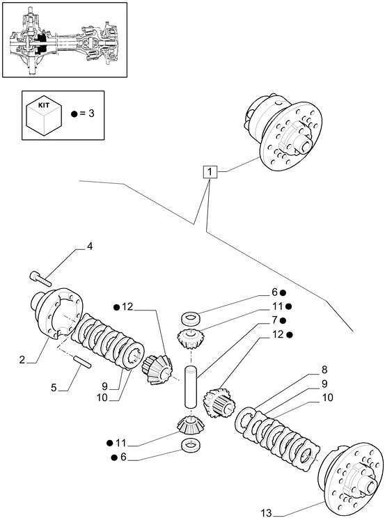 New Holland T6010 Mechanizm róźnicowy 22t 5162583 - Gigi diferensial untuk Peralatan pertanian: gambar 1 New Holland T6010 Mechanizm róźnicowy 22t 5162583 - Gigi diferensial untuk Peralatan pertanian: gambar 1