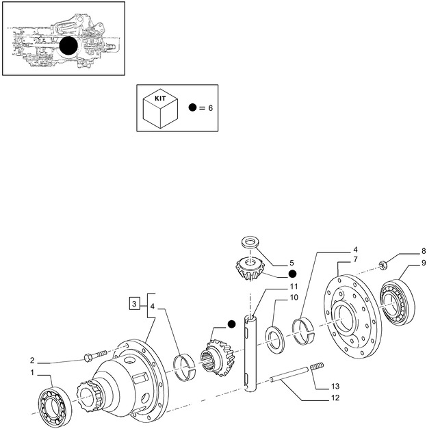 New Holland T6010 Mechanizm róźnicowy 87372491 - Gigi diferensial untuk Peralatan pertanian: gambar 1 New Holland T6010 Mechanizm róźnicowy 87372491 - Gigi diferensial untuk Peralatan pertanian: gambar 1