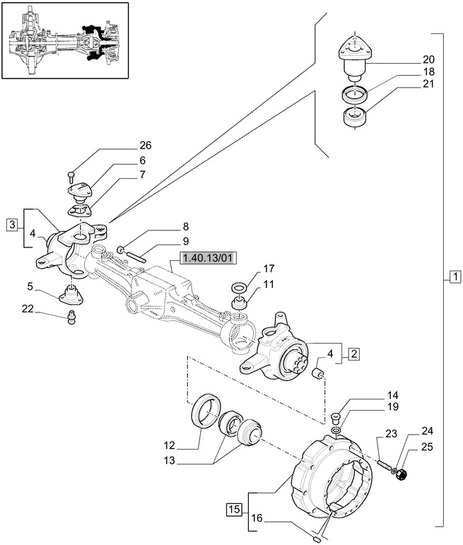 New Holland T6010 Piasta 87529978 - Hub roda untuk Traktor: gambar 1 New Holland T6010 Piasta 87529978 - Hub roda untuk Traktor: gambar 1
