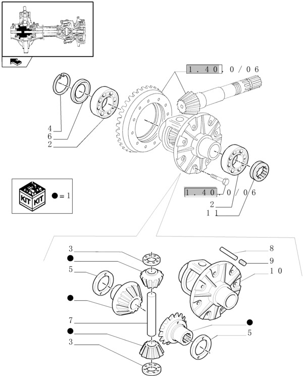 New Holland T6010 T6090 T6070 Mechanizm róźnicowy 47134168 - Gigi diferensial untuk Peralatan pertanian: gambar 1 New Holland T6010 T6090 T6070 Mechanizm róźnicowy 47134168 - Gigi diferensial untuk Peralatan pertanian: gambar 1