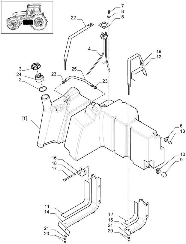 New Holland T6010 Zbiornik paliwa 47479283 - Tangki bahan bakar untuk Peralatan pertanian: gambar 1 New Holland T6010 Zbiornik paliwa 47479283 - Tangki bahan bakar untuk Peralatan pertanian: gambar 1