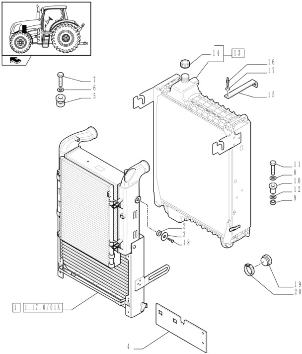 New Holland T6010 Zespół chłodnicy 84249165 - Radiator untuk Traktor: gambar 1 New Holland T6010 Zespół chłodnicy 84249165 - Radiator untuk Traktor: gambar 1