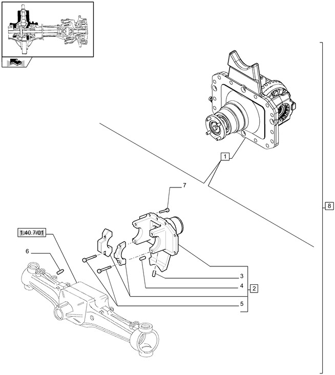 New Holland T6010 Zespol mech rozn 84294287 - Gigi diferensial untuk Traktor: gambar 1 New Holland T6010 Zespol mech rozn 84294287 - Gigi diferensial untuk Traktor: gambar 1