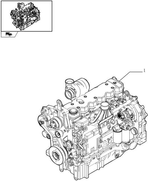 New Holland T6090 Silnik long block - nef - tier 3 - 6 cyl - injector supplied 87542025 - Mesin untuk Traktor: gambar 1 New Holland T6090 Silnik long block - nef - tier 3 - 6 cyl - injector supplied 87542025 - Mesin untuk Traktor: gambar 1